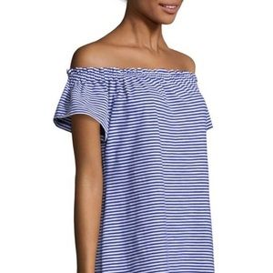 VINEYARD VINES Striped Off The Shoulder Dress